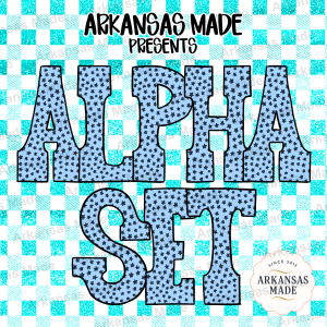 Blue Star Alpha Set PNG Digital Download, Starry Alphabet Clipart, Cute ABC Letters for Sublimation, Kids Crafting, Custom Designs