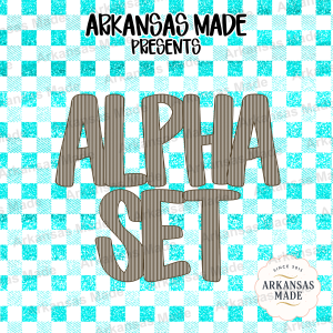 Striped Alpha PNG Letters Set, Blocky Alphabet Font, Digital Download for Crafting & Customization, DIY Name Monogram, Instant Files