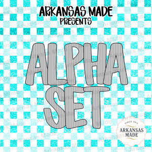 Striped Alpha Set PNGs - Block Letter Alphabet Sublimation Design - Digital Font Clipart for Crafters & DIY | Instant Download Commercial