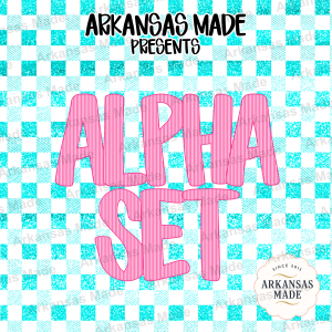 Pink Striped Alphabet Alpha Set PNGs, Digital Letters for Sublimation, Cute Crafting PNG, Planner Stickers, T-Shirt Designs