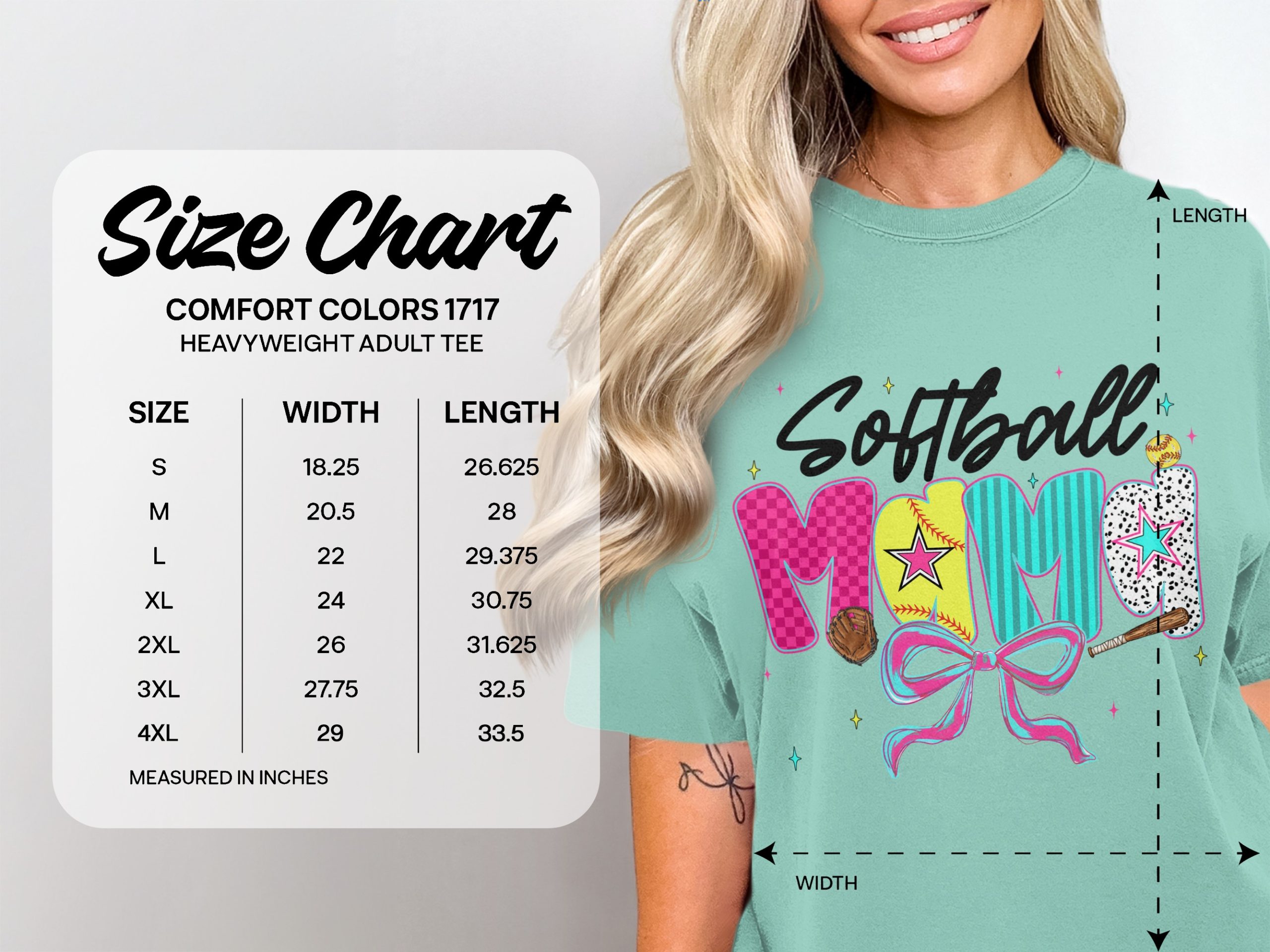Softball Mama T-Shirt, Comfort Colors ® Softball Mom Game Day Shirt, Cute Sports Mama Tee, Trendy Sporty Mom Gift for Her - Image 4