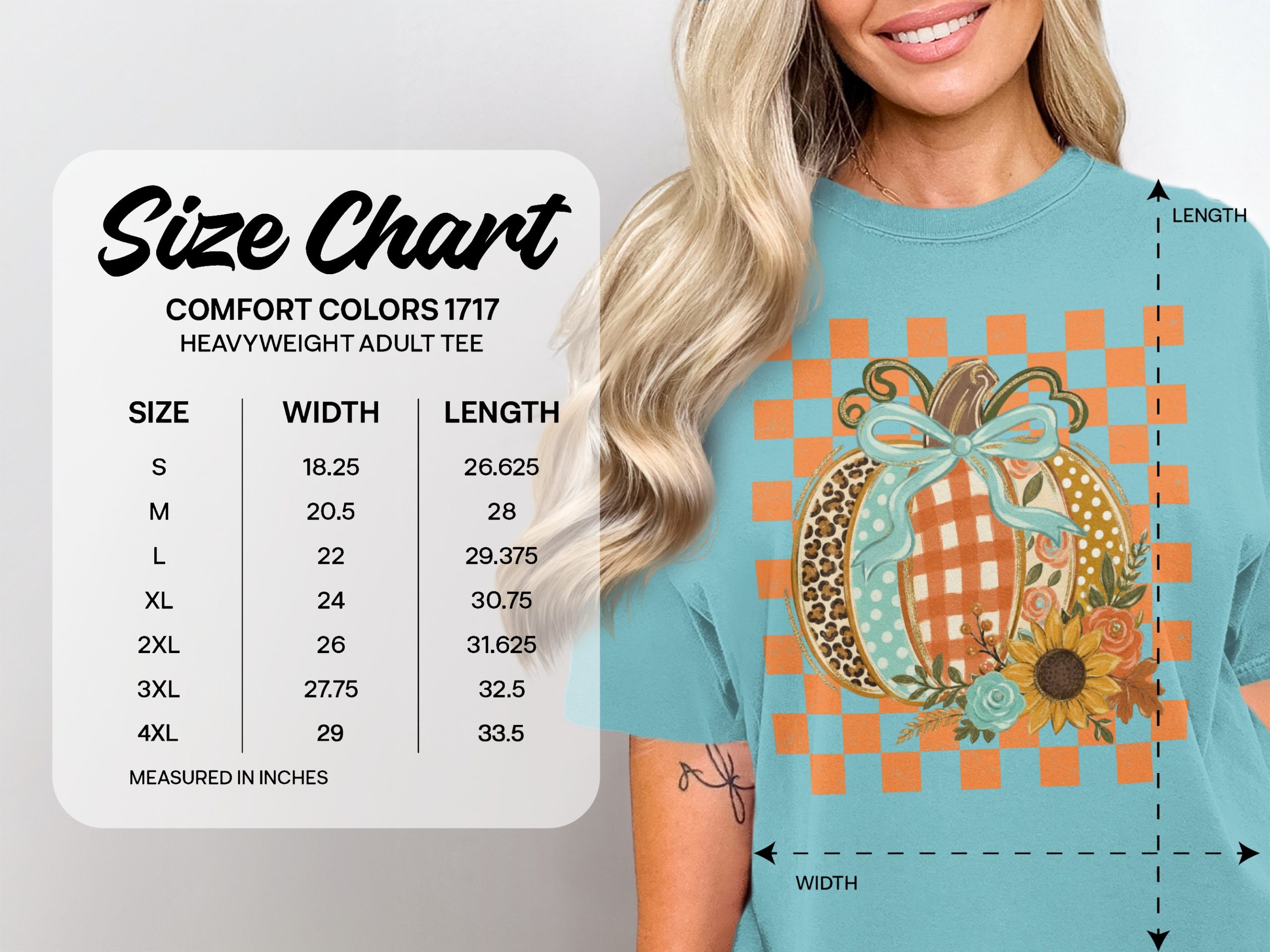 Cute Fall Pumpkin T-Shirt, Distressed Checkerboard Autumn Tee, Floral Leopard Print Pumpkin Shirt, Thanksgiving Gift - Image 11