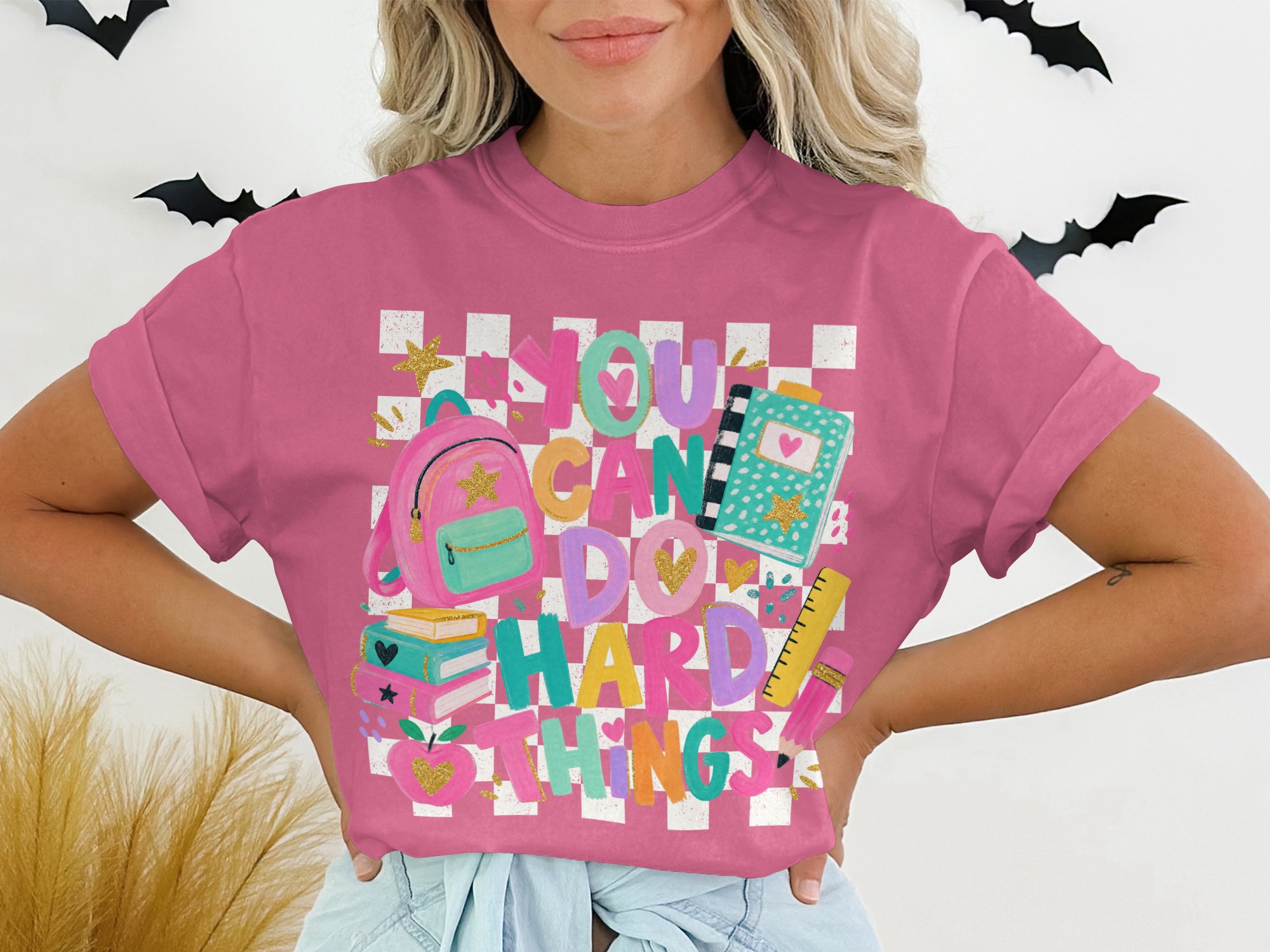You Can Do Hard Things T-Shirt, Empowering Teacher Student Tee, Back to School Motivational Shirt, Positive Growth Mindset Gift - Image 12