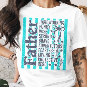 Hardworking Hero Dad T-Shirt Gift for Him | Funny Wise Strong Brave Protective Loving Man Tee | Awesome Father's Day Shirt