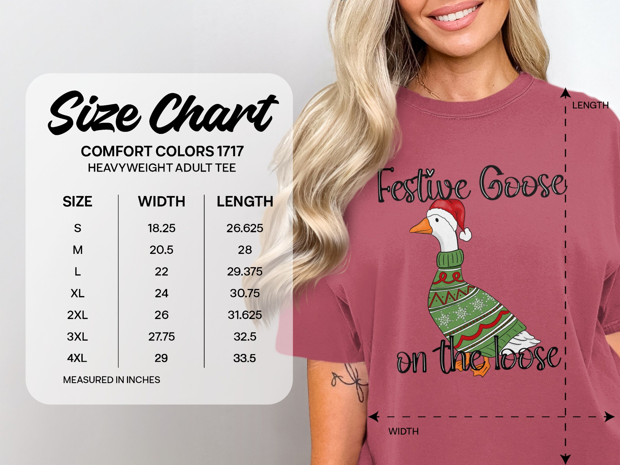 Festive Goose On The Loose T-Shirt, Funny Christmas Goose Shirt, Ugly Sweater Holiday Party Tee, Xmas Gift for Her Him Friend - Image 5