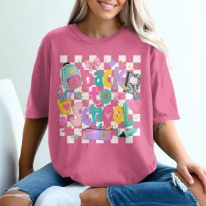 Back to School Shirt, Colorful Teacher Tee, First Day of School Student Shirt, Fun Academic Year Graphic T-Shirt Gift