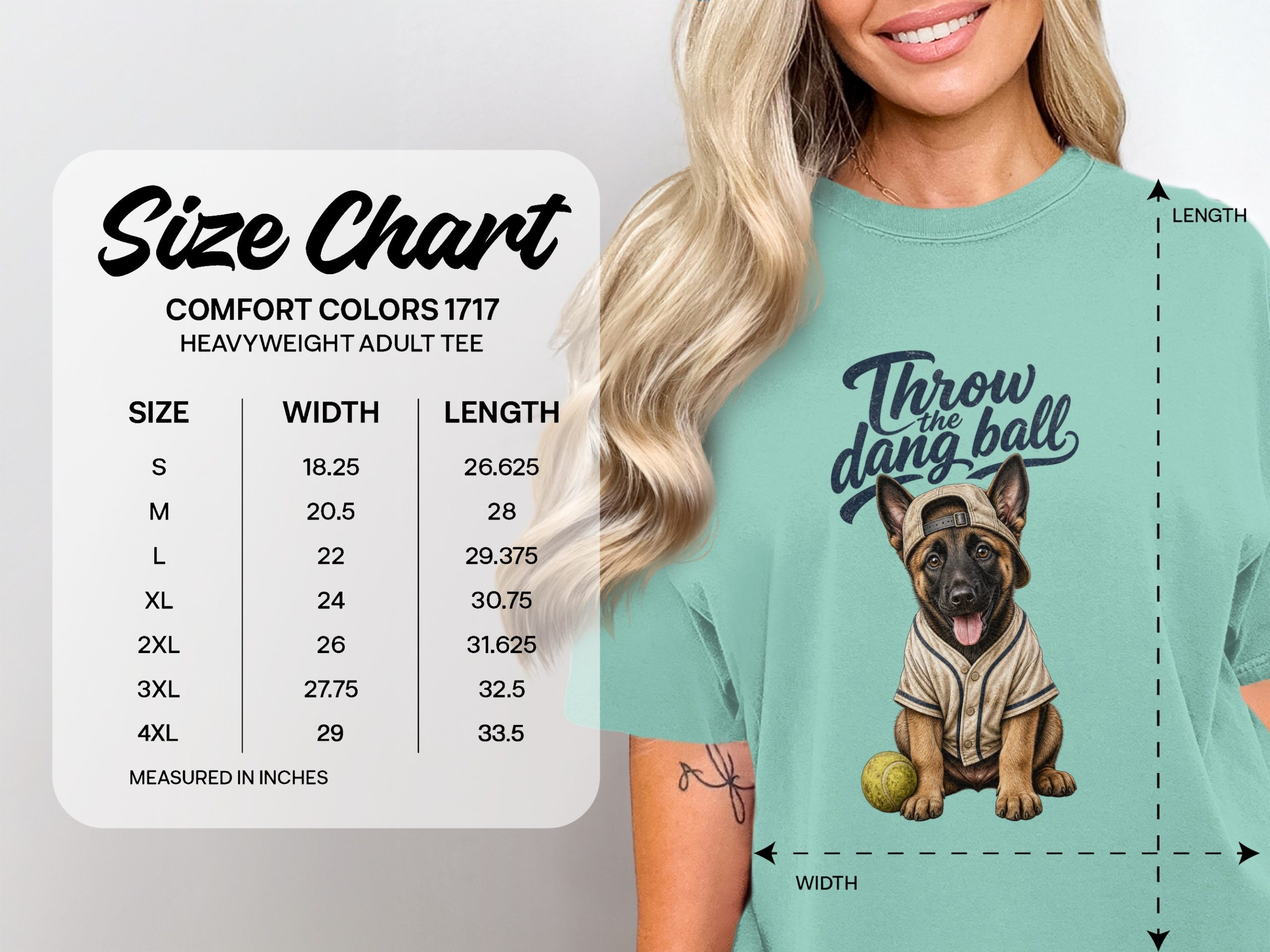 German Shepherd Shirt, Throw the Dang Ball Dog Lover T-Shirt, Funny Pet Parent Tee, Cute Puppy Baseball Hat Dog Mom Gift - Image 4