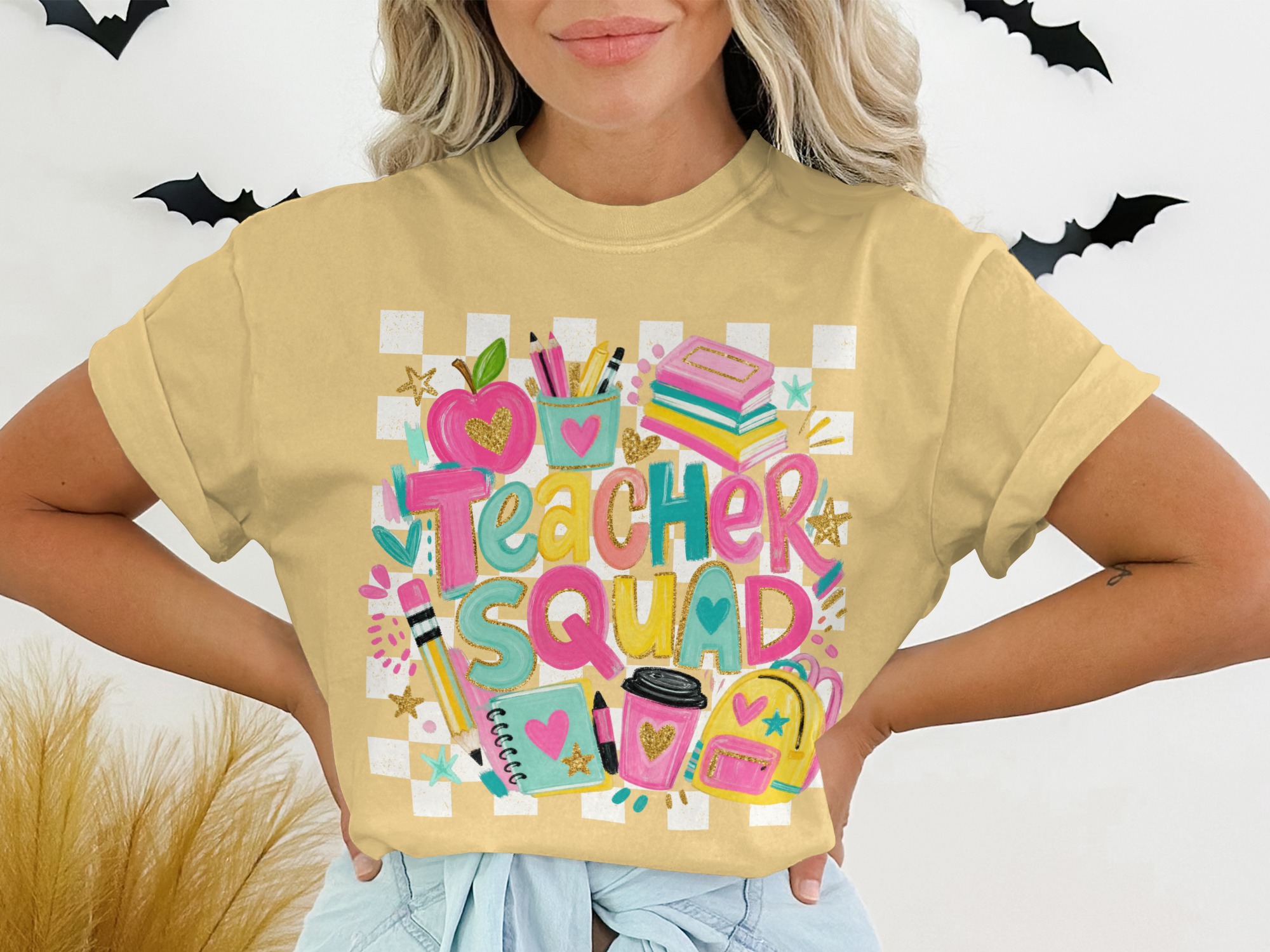 Teacher Squad Shirt, Groovy Back to School T-Shirt, Educator Appreciation Gift for Women, Cute Team Teacher Life Tee - Image 13
