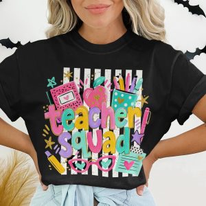 Teacher Squad Shirt, Teacher Appreciation Gift T-Shirt, Educator Team Back to School Tee, Fun School Staff Present