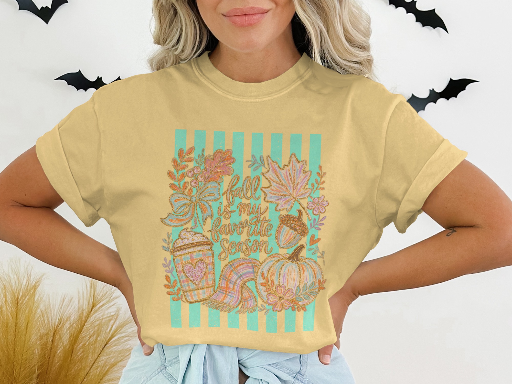 Fall Favorite Season T-Shirt, Cozy Sweater Weather Tee, Autumn Vibes Shirt, Pumpkin Spice Lover Gift, Cute Fall Graphic Top - Image 4