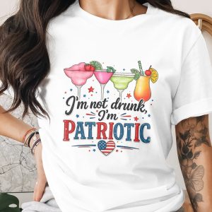 Funny Patriotic T-Shirt, 4th of July Cocktail Tee, Memorial Day Drinking Shirt, USA America Party Top, Red White Blue