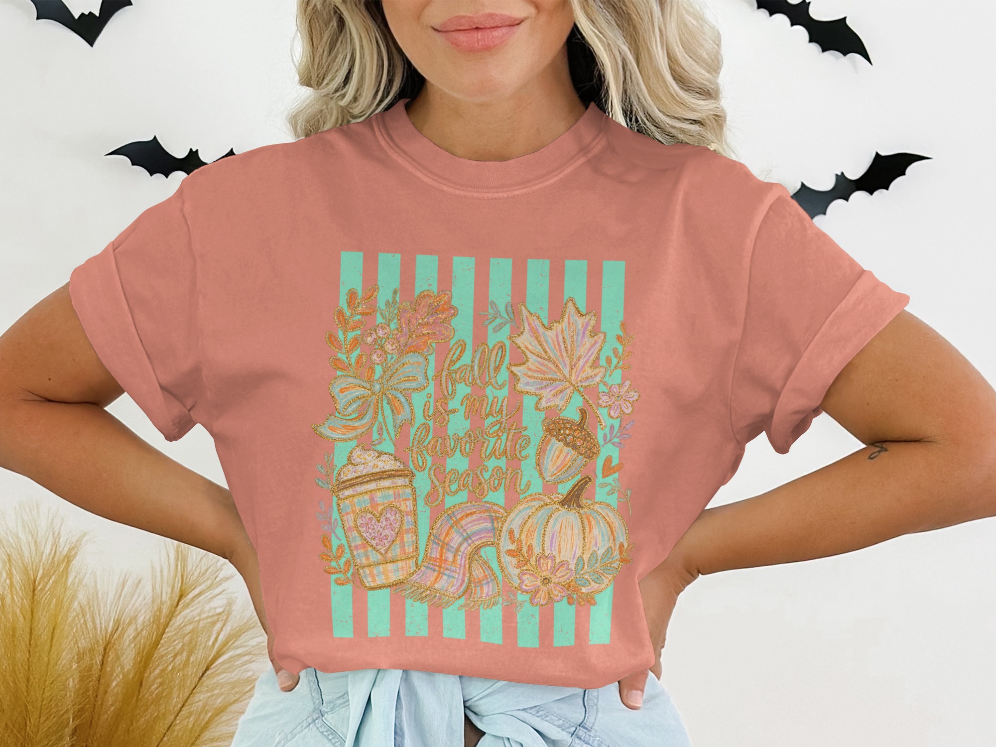 Fall Favorite Season T-Shirt, Cozy Sweater Weather Tee, Autumn Vibes Shirt, Pumpkin Spice Lover Gift, Cute Fall Graphic Top - Image 2