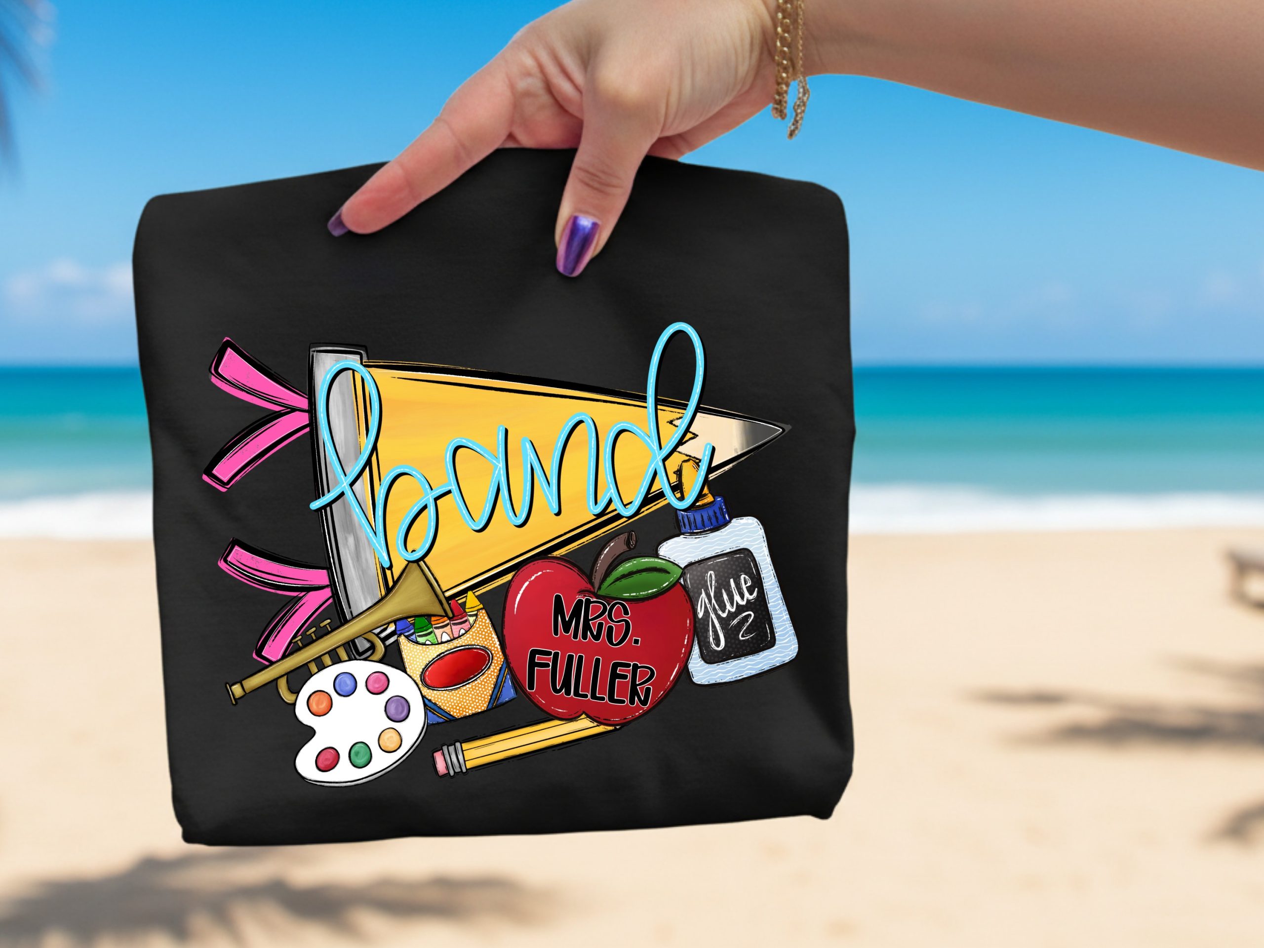 Band Teacher Gift Digital Design, School Supplies PNG, Music Teacher Clipart, Back to School Sublimation, Educator Life Printable - Image 2