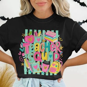 Teacher Squad T-Shirt, Cute Teacher Appreciation Gift for Educators, Back to School Team Tee, Happy School Staff Shirt