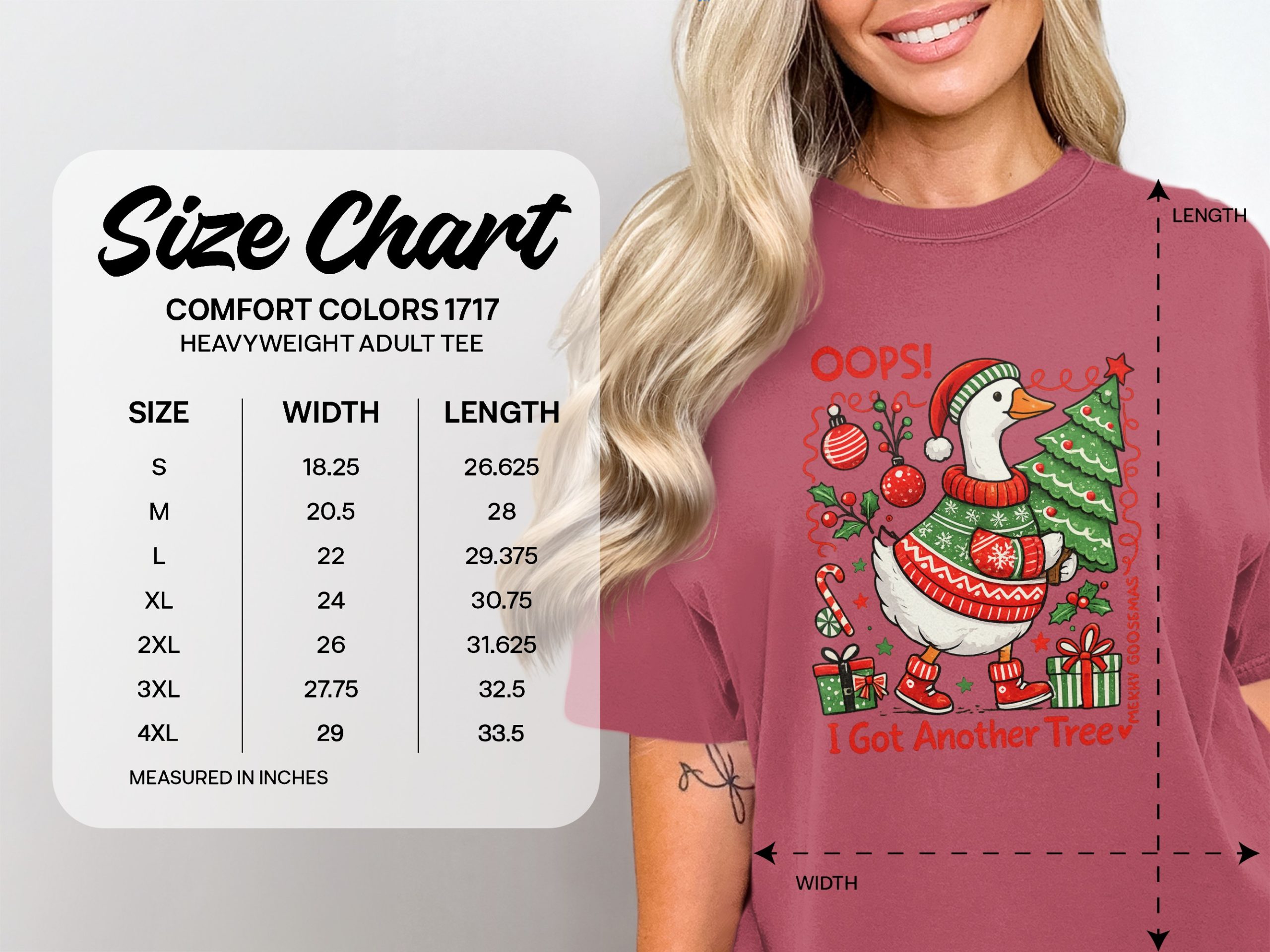 Funny Goose Christmas Shirt, Merry Goosemas T-Shirt, Oops I Got Another Tree Xmas Gift Top, Cute Animal Holiday Apparel, Festive Winter Tee - Image 5
