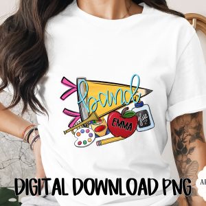 Personalized Teacher Back to School T-Shirt, Custom Apple Name Teacher TShirt, Elementary School Spirit Gift, Art Music Teacher Appreciation