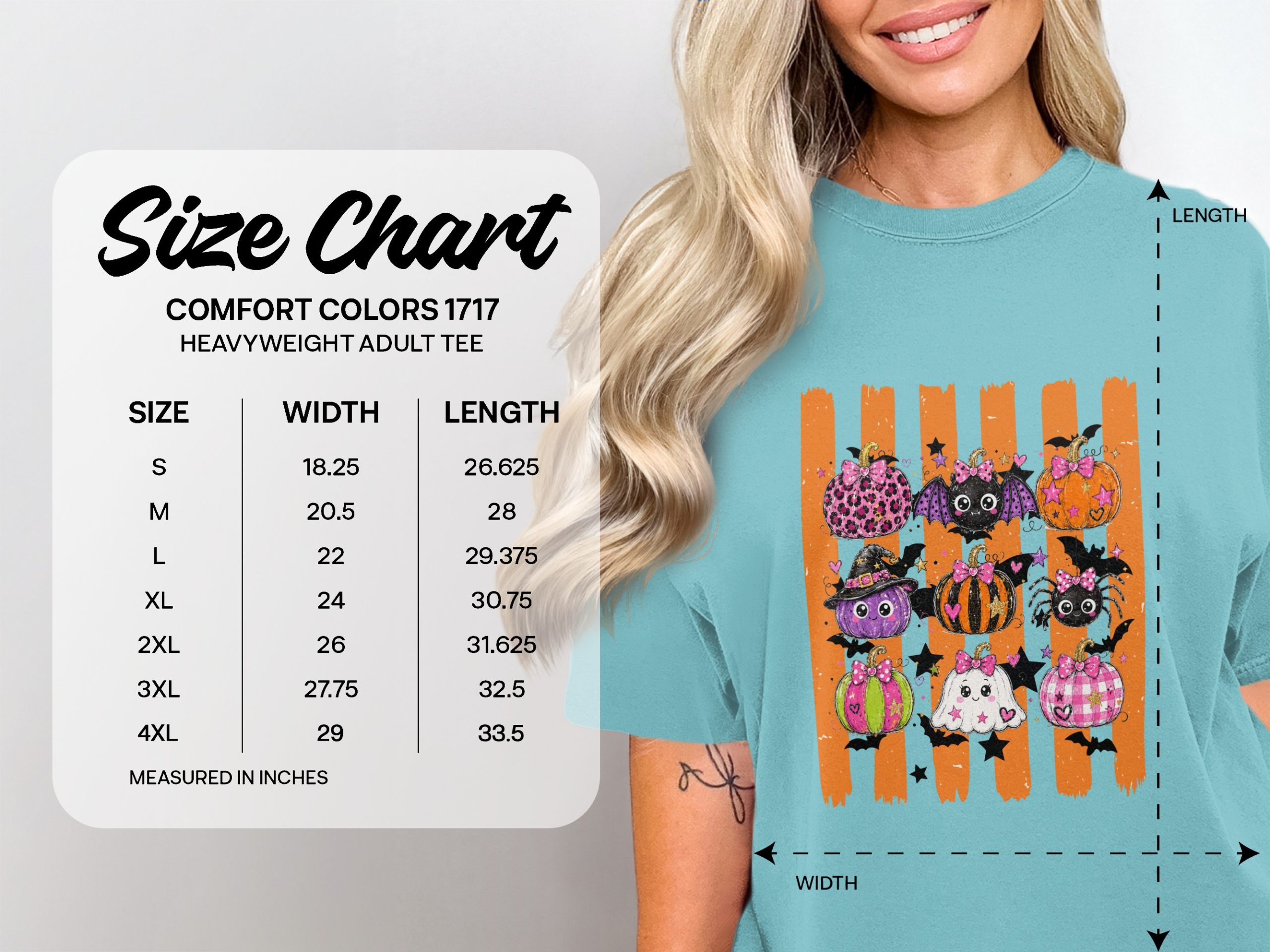 Cute Halloween Pumpkin Shirt, Spooky Season Graphic Tee for Women, Adorable Fall Pumpkin Patch Tee, Witchy Vibes Top - Image 11