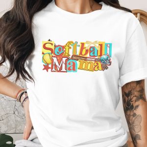 Softball Mama T-Shirt, Comfort Colors ® Game Day Mom Shirt, Distressed Leopard Print Tee, Sports Mom Gift, Team Mom Apparel