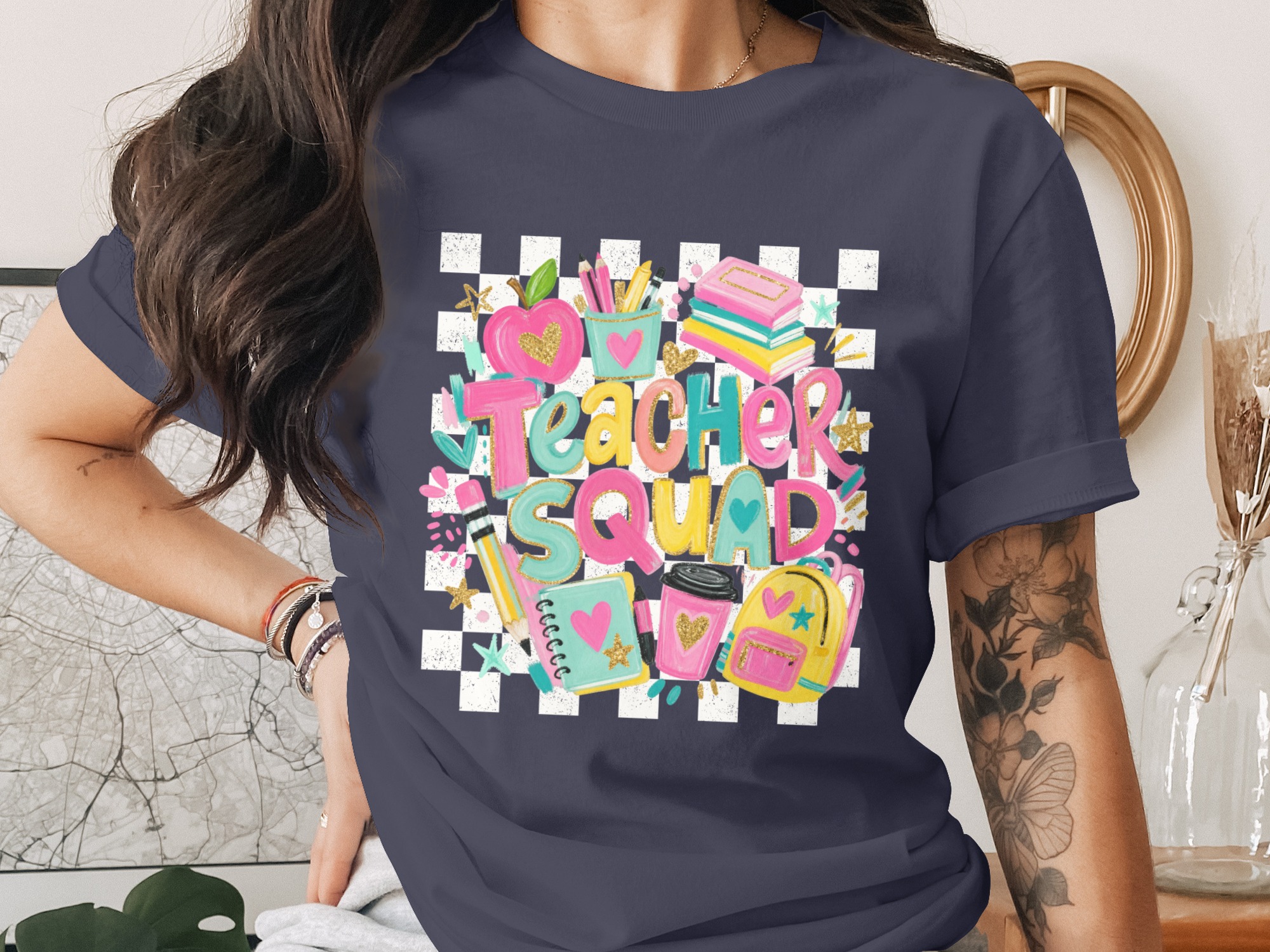 Teacher Squad Shirt, Groovy Back to School T-Shirt, Educator Appreciation Gift for Women, Cute Team Teacher Life Tee - Image 10