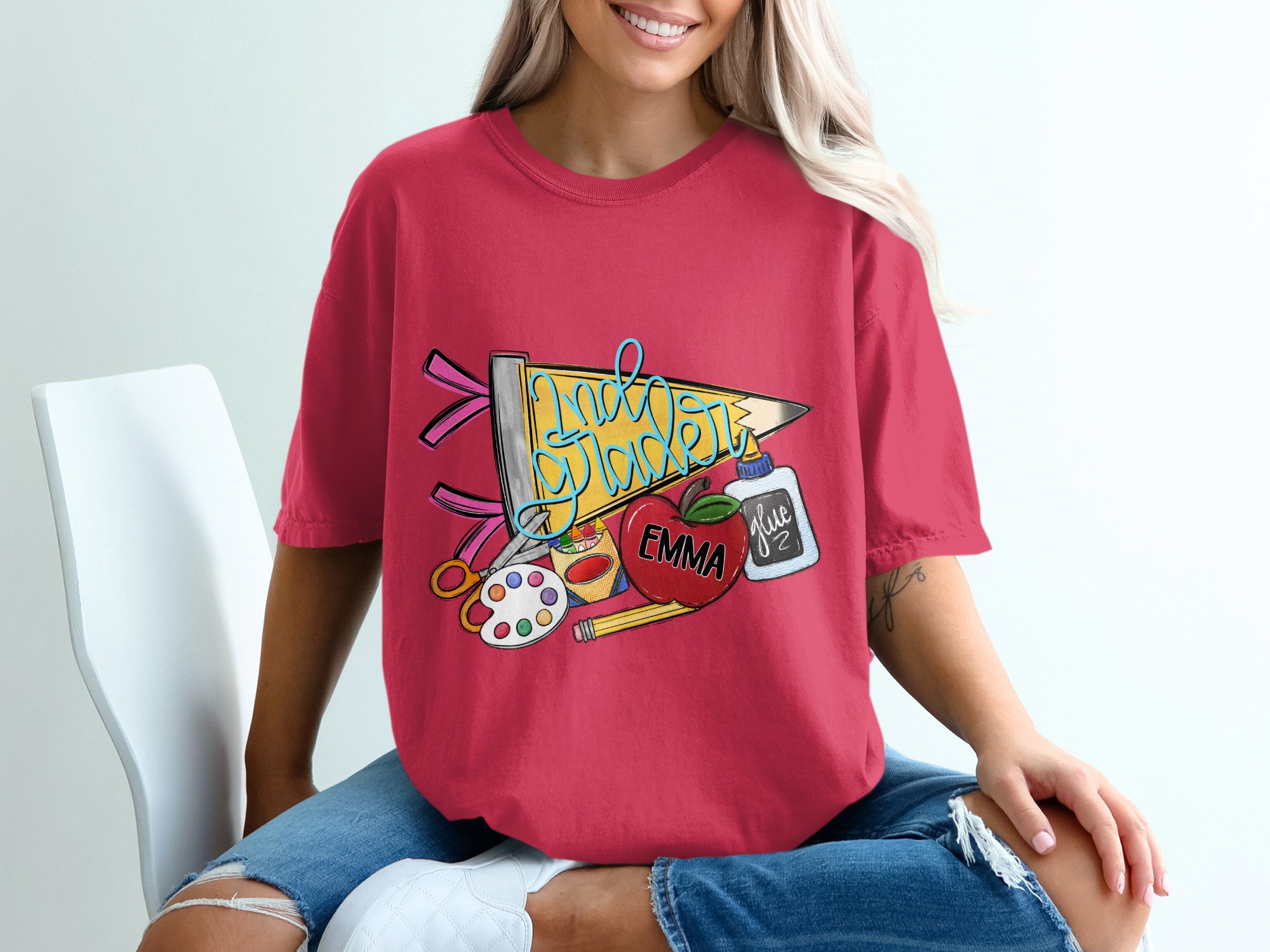 Welcome Back To School Tee, Cute Teacher Appreciation T-Shirt, Personalized Teacher Name Shirt, Educator Gift - Image 14