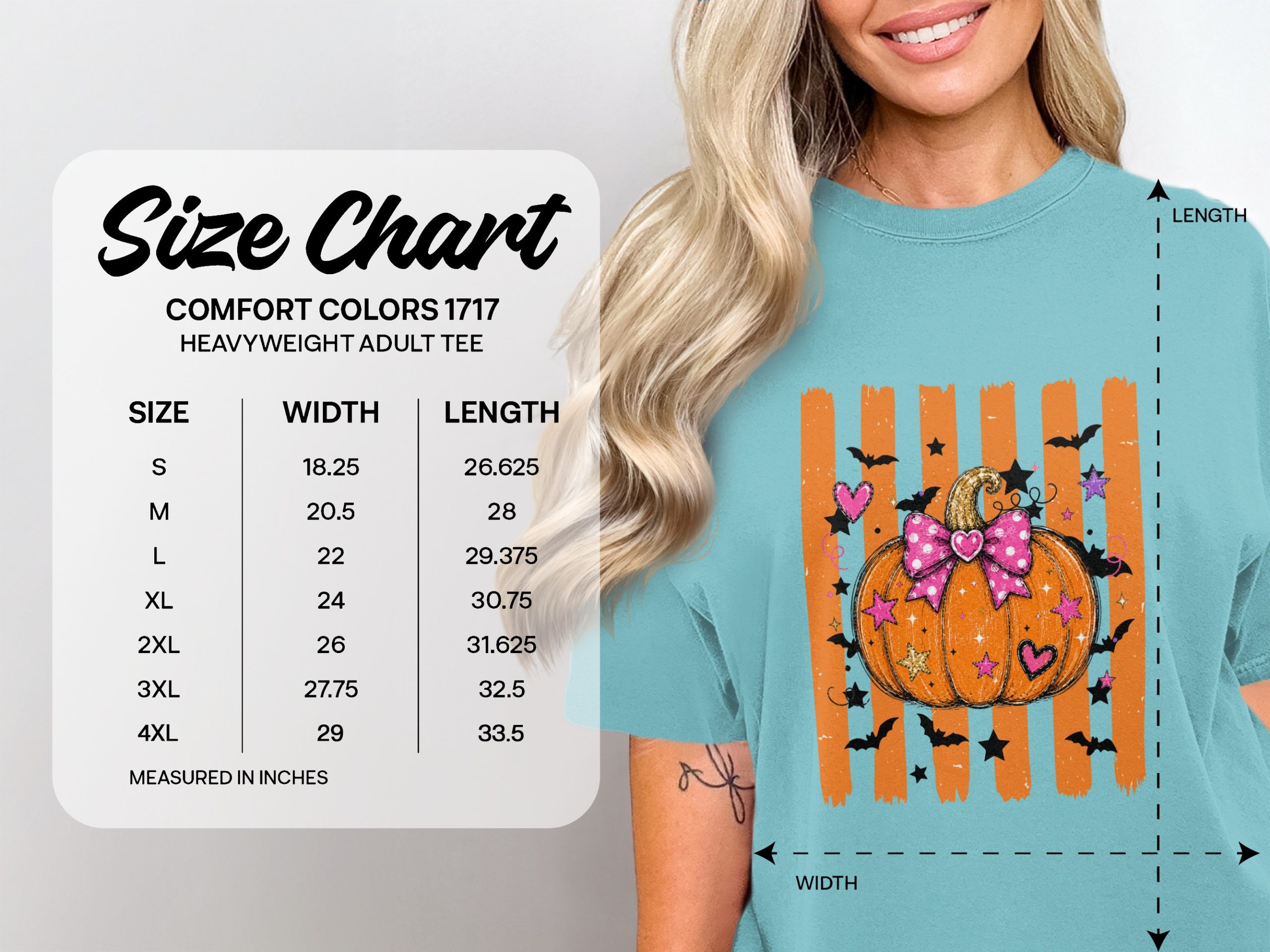 Cute Spooky Pumpkin T-Shirt, Halloween Vibes Tee, Sweet Fall Aesthetic Shirt, Pink Bow Pumpkin & Bats Top - Image 11