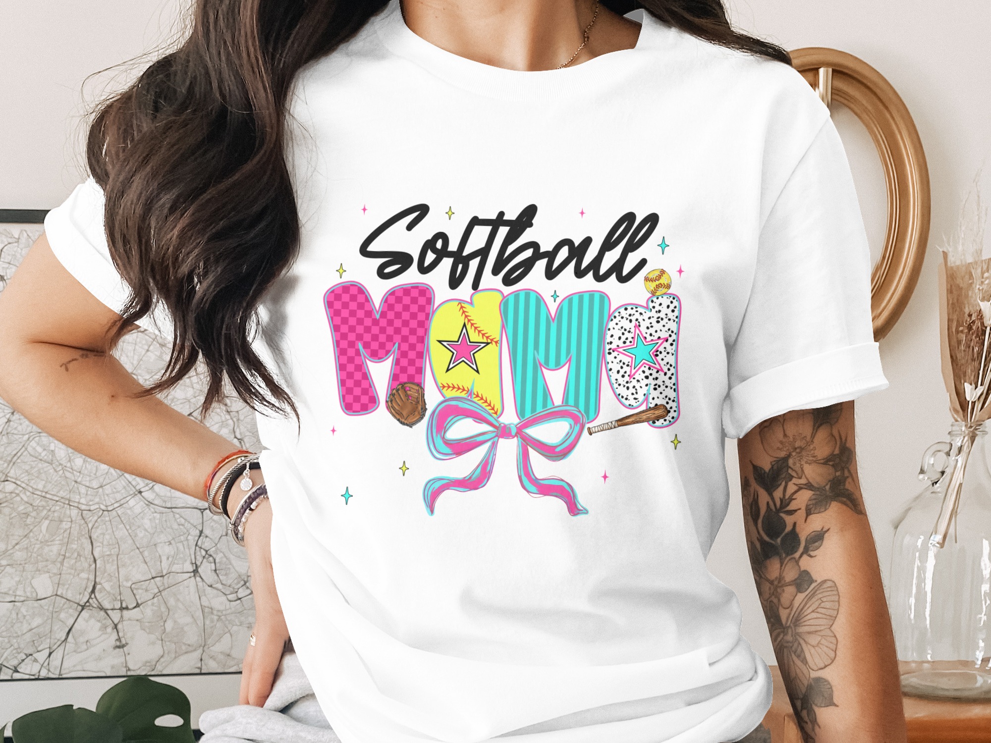 Softball Mama T-Shirt, Comfort Colors ® Softball Mom Game Day Shirt, Cute Sports Mama Tee, Trendy Sporty Mom Gift for Her
