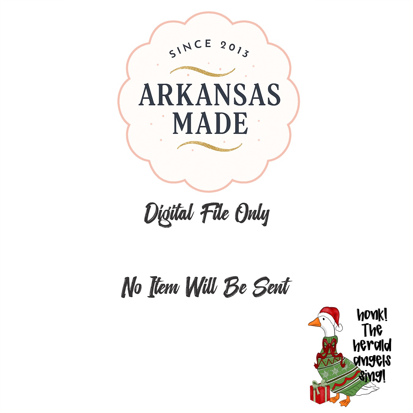 Funny Christmas Goose Honk The Herald Angels Sing Ugly Sweater Digital PNG File for Holiday Crafting & Gifts - Image 8
