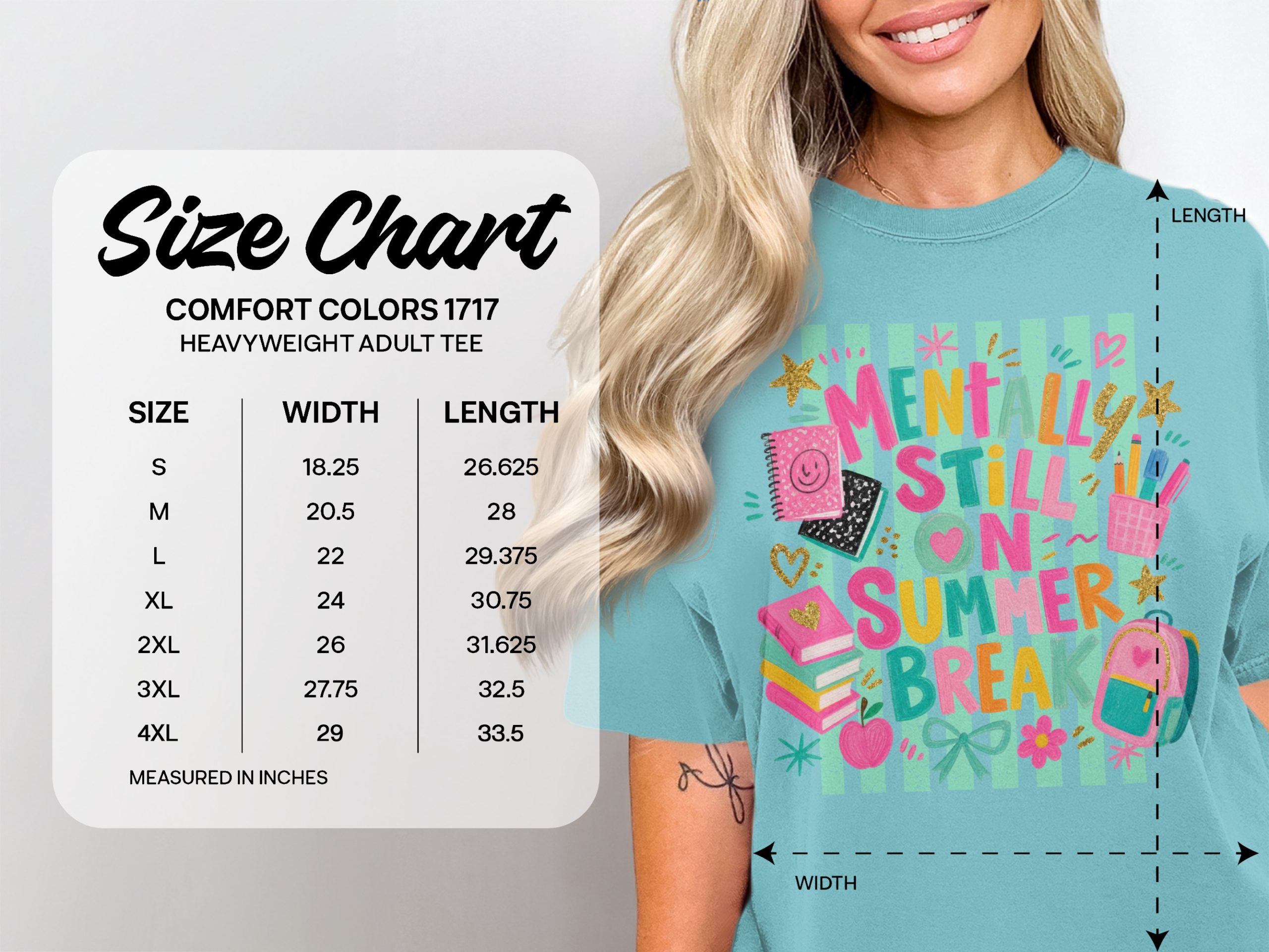 Mentally Still On Summer Break T-Shirt | Funny Teacher Student Gifts | Back to School Vacation Vibe Tee - Image 11