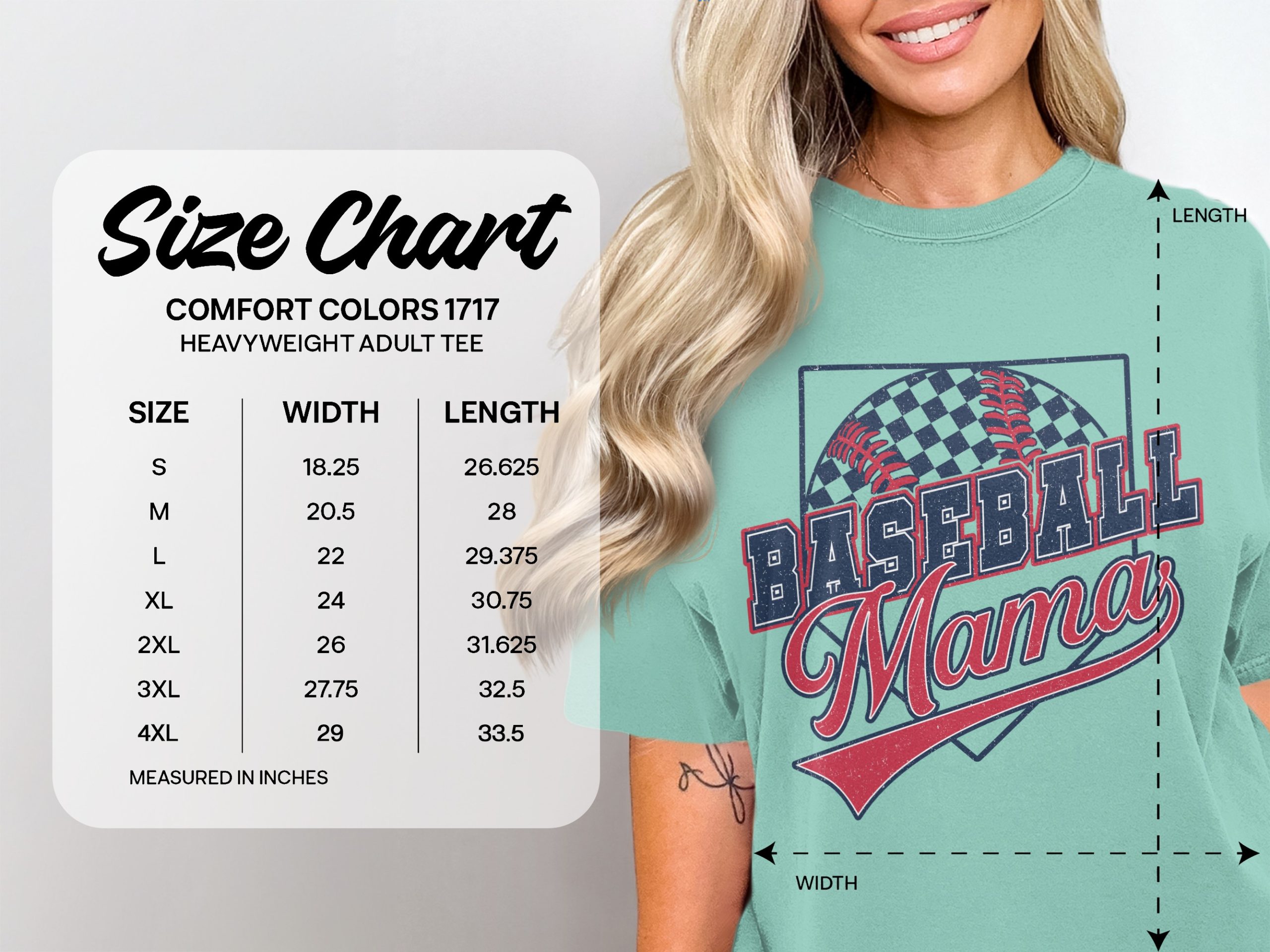 Baseball Mama T-Shirt, Comfort Colors ® Distressed Retro Sports Mom Tee, Game Day Apparel for Her, Softball Season Gift, Little League Fan - Image 4