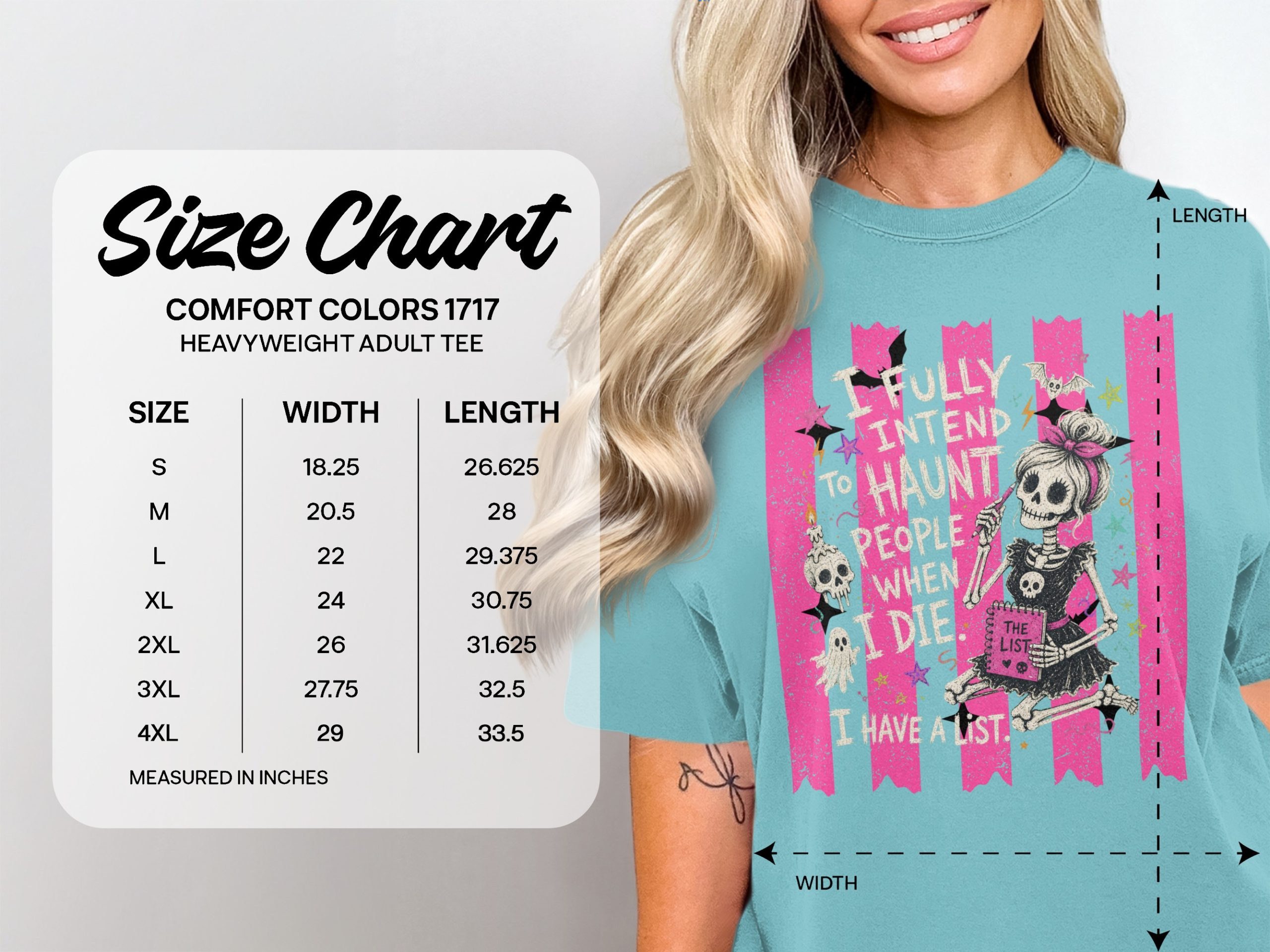 Funny Skeleton Haunt List T-Shirt, Sarcastic Women's Halloween Tee, Spooky Cute Goth Graphic Shirt, Dark Humor Gift Idea - Image 11
