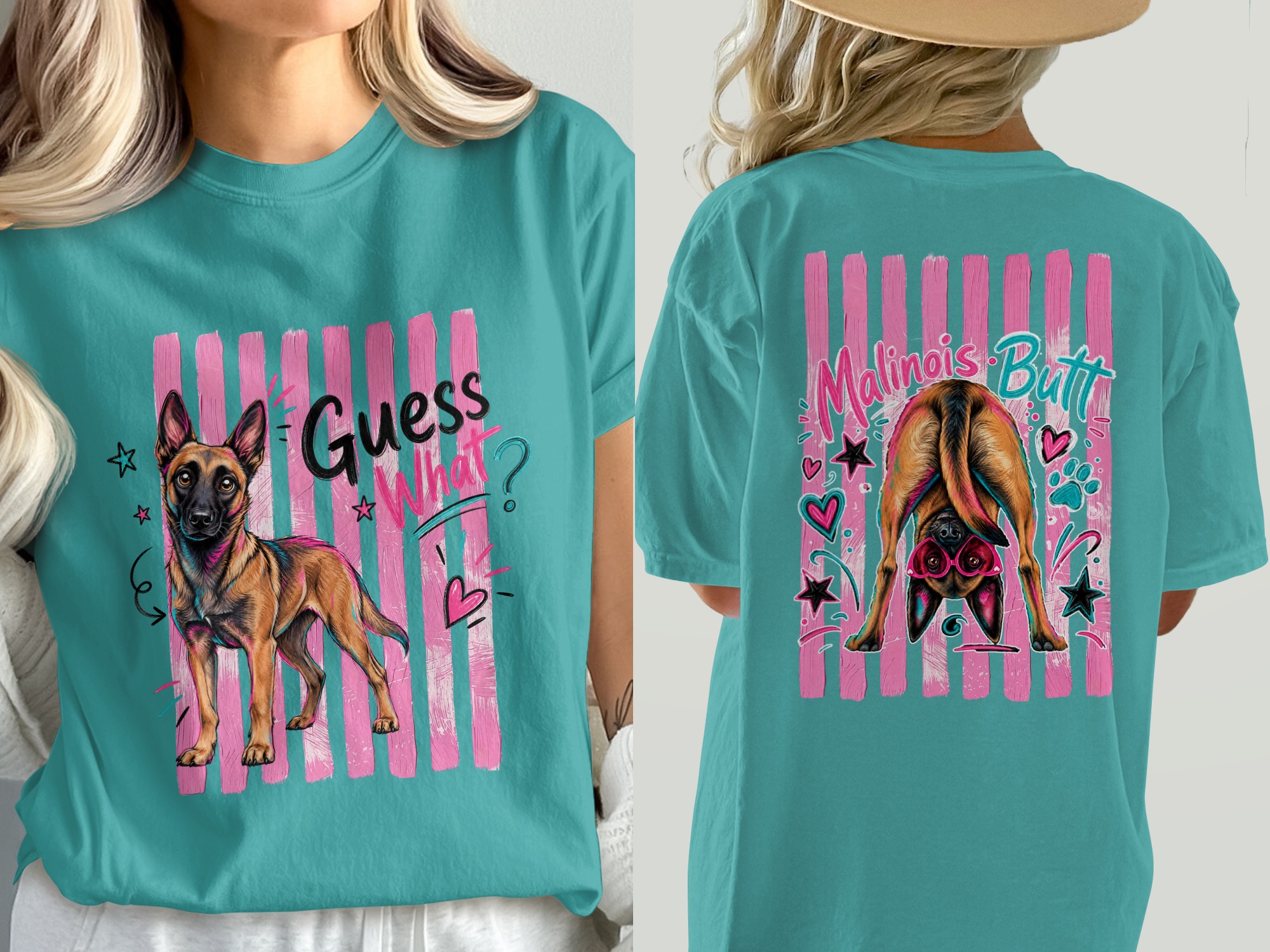Malinois Butt T-Shirt, Funny Belgian Malinois Dog Mom Shirt, Cute Malinois Lover Gift, Dog Owner Apparel, Pet Parent Tee - Image 3