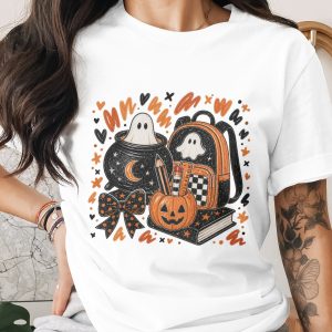 Comfort Colors ® Spooky Teacher Halloween T-Shirt, Back to School Ghost Shirt, Fall Outfit, Cute Pumpkin Educator Gift