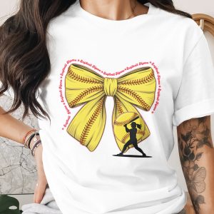 Softball Mama Shirt Game Day Bow Tee, Retro Softball Player T-Shirt, Cute Sports Mom Apparel, Mother's Day Gift Idea