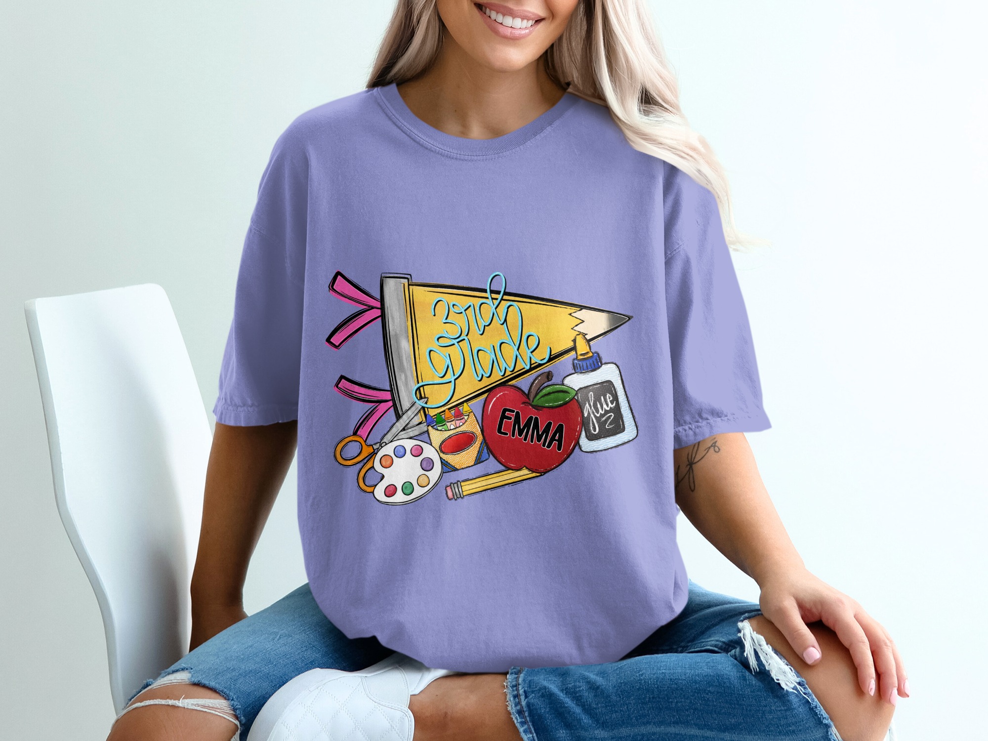 3rd Grade Teacher Shirt, Personalized Back to School Team Tee, Custom Third Grade Squad Gift, Elementary Educator T-Shirt, School Year Crew - Image 18