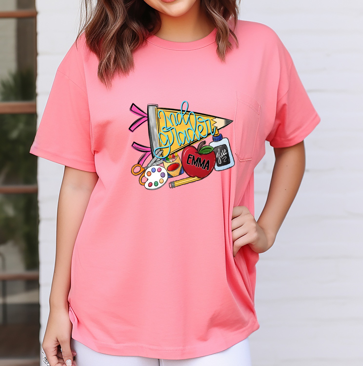 Welcome Back To School Tee, Cute Teacher Appreciation T-Shirt, Personalized Teacher Name Shirt, Educator Gift - Image 4