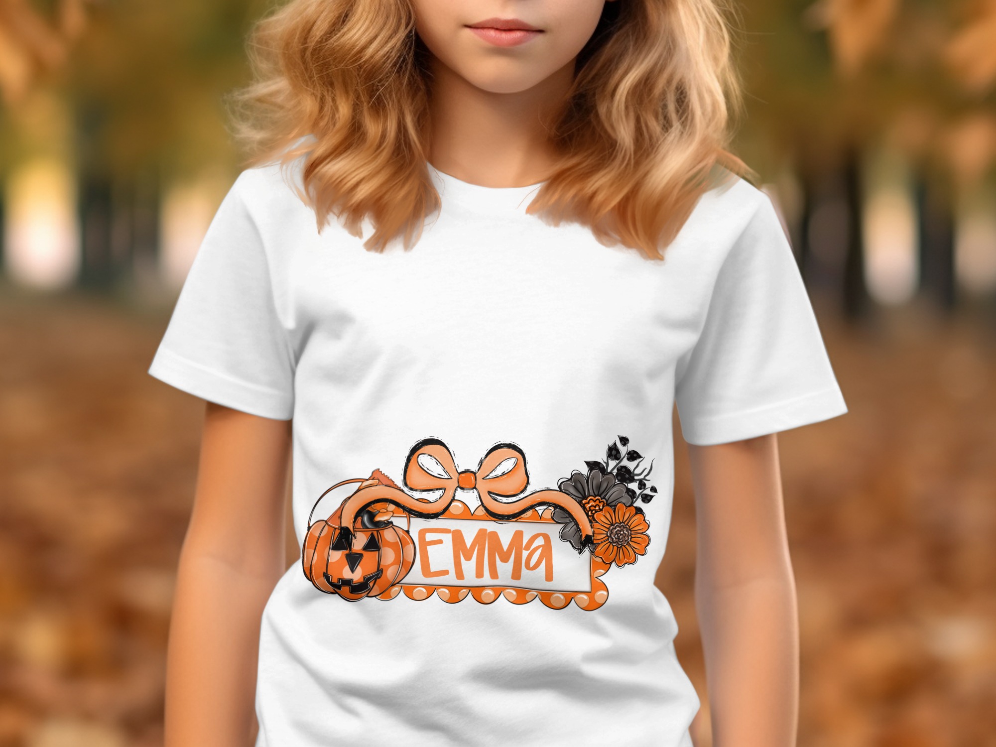 Personalized Halloween Pumpkin T-Shirt for Kids & Adults - Spooky Season Gift, Custom Name Fall Tee