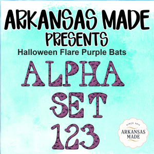 Halloween Flare Purple Bats Alpha Set 123 Digital Alphabet PNGs, Spooky Letters Numbers, Craft Files, Instant Download