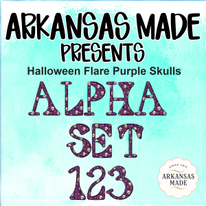 Halloween Flare Purple Skulls Alpha Set 123 PNGs Spooky Digital Letters Numbers & Symbols Instant Download