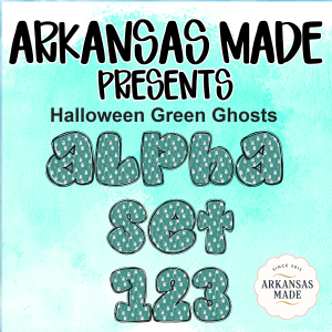 Halloween Green Ghosts Alpha Letter PNGs - Spooky Ghost Digital Alphabet Clip Art for Sublimation & Crafts