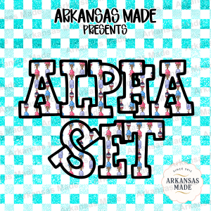 Sweet Ice Cream Alphabet PNG Set | Summer Dessert Alpha Letters Bundle | Patriotic Popsicle Font Clipart for Crafts & T-Shirts Digital