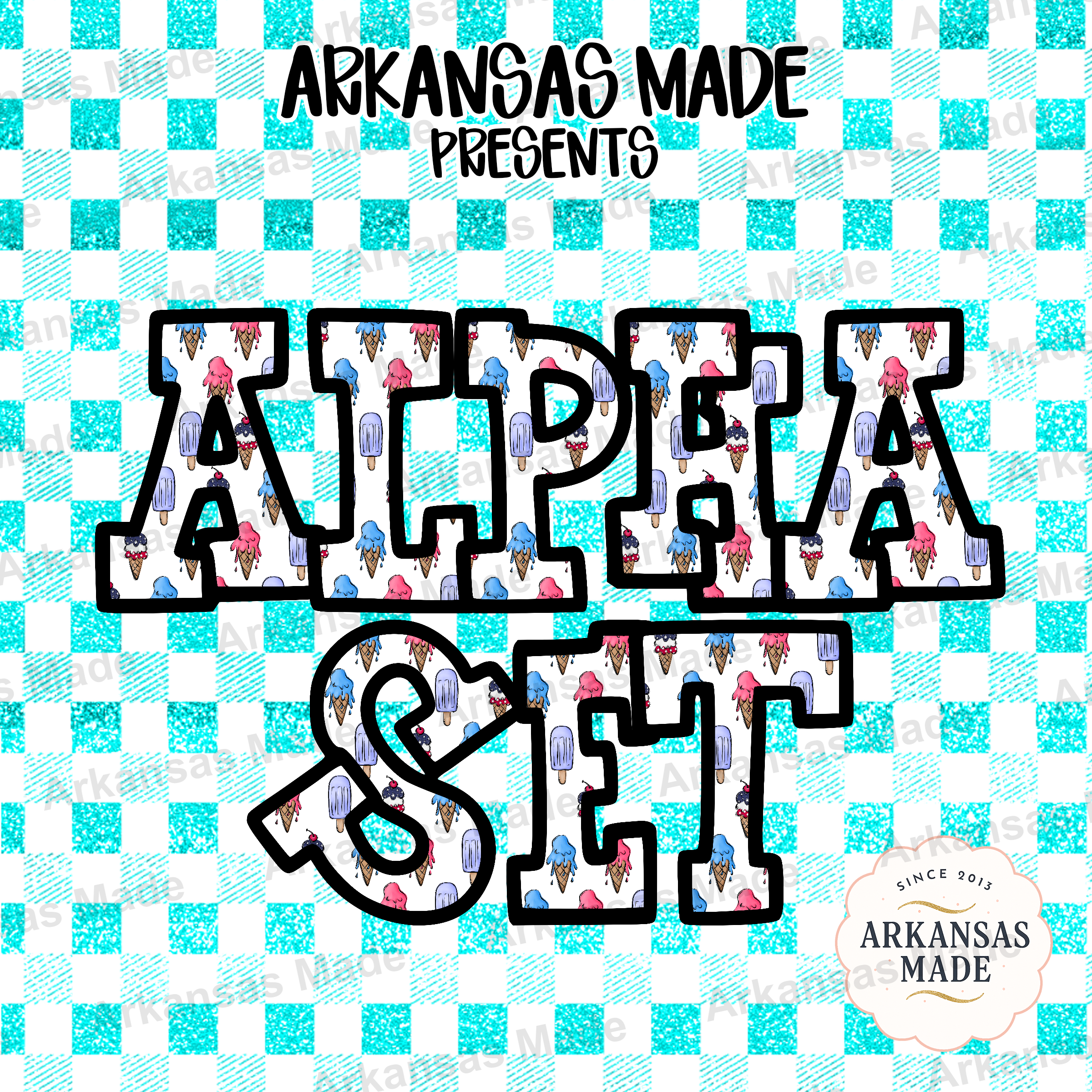 Ice Cream Alpha PNGs, Summer Sweet Treats Digital Alphabet, Popsicle Letters Clipart, Sublimation Design Bundle, Cute Kids Party DIY