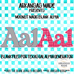 Blank Digital Fillable Alphas for Texas Gal Alpha Generator | Customizable Alpha Letters SVG PNG | Crafting Font Elements for DIY Designs