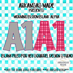 Digital Blank Alpha for Hey Squirrel Design Studio | Morning Bloom Font Outline | Crafting Letters & Numbers PNG SVG