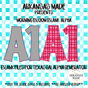 Blank Digital Fillable Alphas For Texas Gal Alpha Generator - Customizable PNG Letters SVG Font for Crafters & Design