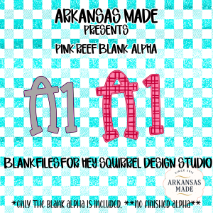 Digital Blank Alpha For Hey Squirrel Studio | Pink Reef Customizable Alphabet Letters & Numbers PNG Files