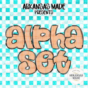 Rustic Plaid Alpha Set PNG Letters, Faux Stitch Alphabet Clip Art, Farmhouse Font Instant Download, Crafty Digital Design for Sublimation