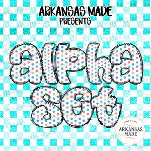 Polka Dot Alphabet PNG Set | Colorful Bubble Letters Alpha Pack for Sublimation & Crafting | Digital Download Font