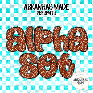 Cow Print Alpha PNG Set, Western Boho Alphabet Letters for Sublimation & Crafts, Digital Download Design Files