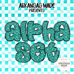 Teal Cow Print Alpha PNG Set | Western Boho Letters Sublimation Design | Doodle Alphabet PNG Bundle | Chunky Digital Font for Cricut &