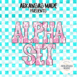 Pink Alpha PNGs Set, Girly Breast Cancer Awareness Ribbon Letters, Floral Butterfly Lingerie Alphabet PNG Bundle, Sublimation Design Digital